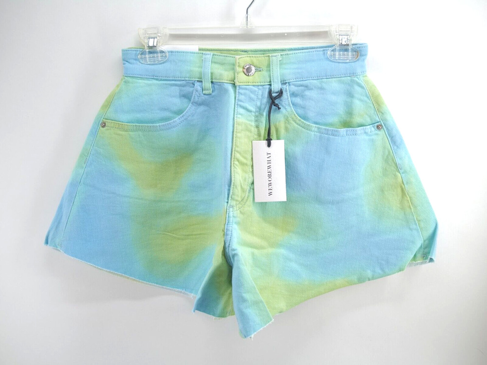 We Wore What NWT Flare Bell Short Frayed Raw-Cut Hem Festival Shorts Size 26